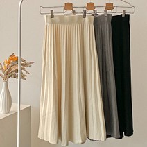 키메라제이 니트 주름 밴딩 플리츠 스커트 3color