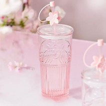 스타벅스 2023 투명 홀로그램 핑크 유리 텀블러 550ml, 550ml 핑크 텀블러