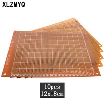 베크라이트 베크라이트판 베크라이트쫄대 10t 판재 BAKELITE 조기대 보드 10개 12x18cm단일 측면 프로토 타입 2.54mm PCB 빵판 12*18cm범용 실험 베이클라이