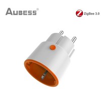Tuya-ZigBee 3.0 스마트 전원 플러그 16A EU 스마트 소켓 에너지 모니터 콘센트 무선 음성 원격 제어 알렉, 04 1Pcs Orange