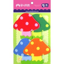 동아측기 환경구성 [펠트] 풀버섯(분홍) (4pcs/90x90mm)