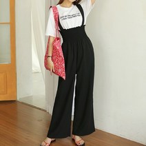 플레이팝 여성용 2컬러 자체제작 스모크밴딩 점프슈트