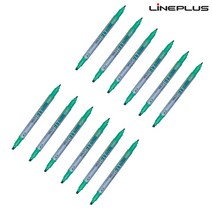 ★JOONA◆ 라인프러스 마일드핏트윈 형광펜 그린 12개입 귀여운형광펜 컬러형광펜 밑줄긋기