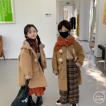 도오빠 아동 코트 겨울코트 키즈 어린이 겨울아우터 등원룩 떡볶이코트 후드