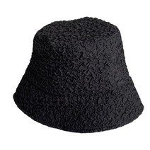 VANANA2 자글자글 포인트 무지 버킷 벙거지모자