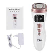 얼굴마사지기 갈바닉 리프팅 새로운 미니 HIFU 얼굴 기계 RF 강화 EMS 미세 전류 눈 및 리프팅 탄력 주름, 03 CSD02 No box, 03 CSD02 No box