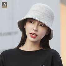 ANYOU 2022 봄 신상품 남녀공용 니트버킷햇 여성 베이직 버킷햇 사계절 벙거지 모자