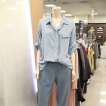 안지크 NC09 카라 루즈핏 블라우스 DE1BL5530