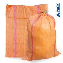 국산 마대자루 재활용 폐기물 낙엽수거용 포대 80kg 일반마대 70x98cm, 오렌지, 25장