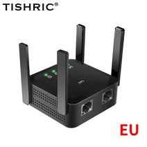5G 장거리 와이파이 리피터 기가비트 라우터 앰프 신호 부스터 5 Ghz 2.4G 무선, 04 black EU