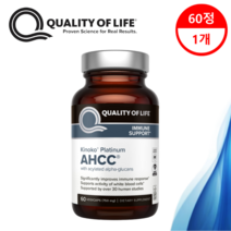 Quality of Life Labs 키노코 플래티넘 AHCC 면역 지원 750 mg 베지 캡슐 60정, 1병