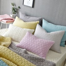 쁘리엘르 누빔 버블 아사 순면 피그먼트 베개커버 베게잎 2P