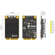 RAK2287 LPWAN 집중 장치 미니 PCIe 모듈 Semtech SX1302 내장 ZOE-M8Q GPS 모듈 SPI 인터페이스 글로벌 대, 04 AS923