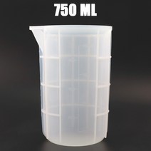레진탑꾸재료 100ml-750ml 실리콘 측정 컵 분할 컵 diy 에폭시 수지 보석 액세서리 만들기 도구, 750ml