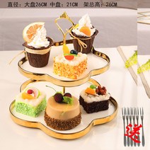 푸드 북유럽 유니크 엔틱 홈파티 진열대 쿠키선반 바스켓 카페인테리어 디저트케이스 마카롱선반 진열장 베이커리 빵쇼케이스, 화이트 매화 2단