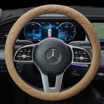 모하비더마스터 순정형 퀄팅 숨쉬는 가죽핸들커버, 블랙-원형