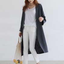 순이들 여성 린넨 롱 루즈 코트 자켓