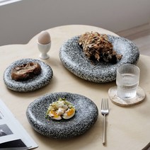 파스타 샐러드 보온 그릇 플레이트 플레이팅 파인다이닝 레이첸바흐, 대리석무늬-6인치