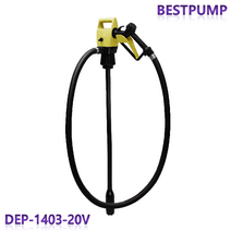 덕신양행 고속 급유 전동식 오일드럼펌프 DEP-1403-20V, 펌프+아답터, 플라스틱관, 4미터