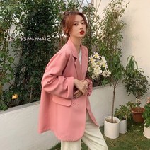 샤랄라 봄 여름 가을 투버튼 화사한 여성자켓