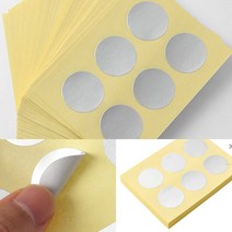 30MM 컬러 원형 스티커 60매세트(실버) 쿠폰스티커 칼라스티커 커피숍스티커