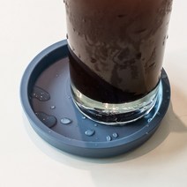 호쿠호니 실리콘컵받침대 무지 홀더 카페 캔 커피 예쁜 찻잔 코스타, 크라운 컵받침 블랙