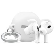 엘라고 에어팟프로2 이어버드 후크+파우치, 화이트