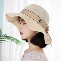 H포인트 리본 버킷햇 페도라 여름모자 왕골모자 피크닉모자 여자모자 자외선차단 돌돌이모자 비치모자 썬캡