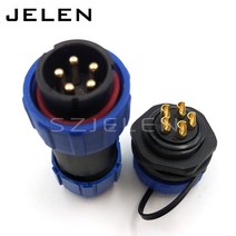 SP21 방수 커넥터 234567891012 핀 12mm 패널 마운트 수암 커넥터IP68, 07 6pin