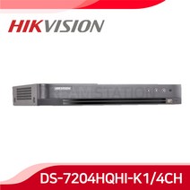 하이크비전 DS-7204HQHI-K1 4MP 4백만화소 4채널 올인원 DVR CCTV 녹화기, 1TB