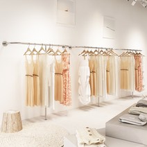 벽부착행거 벽고정 봉행거 대형 심플 스텐 옷가게, 15. D타입 기장 300CM