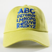 한스모자 ABC 영문자수 귀여운 남녀공용 데일리 야구모자