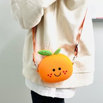 귀여운 제주 감귤 크로스백 파우치 / 어린이 유아 키즈백 가방