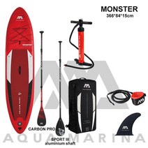 서핑 가볼만한곳 카약 AQUA MARINA 팽창식 서핑 보드 스탠드 업 패들 몬스터 수상 스포츠 딩기 뗏목 366*8, 11 SET K