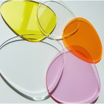 칼라아크릴 티코스터 컵받침 조약돌, 형광연두, 사각