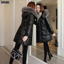 DFMEI 스타일리쉬한 슬림핏 워싱 프리 패딩 여중 롱기장 도톰하고 작은 키의 빅사이즈 프리미엄