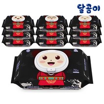 달곰이 프리미엄 아기물티슈 노블레스 캡형 72매 10팩