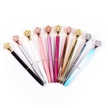 [바보사랑] 갓샵 크라운 볼펜 10color 예쁜 왕관 펜 큐빅 보석, 상품선택:스카이크라운볼펜