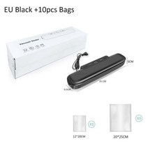 가정용진공포장기 진공압축기 식품 진공 씰러 포장 기계 50pcs Z-21 자동 가정용 씰링 220V, CHINA_Black 10pcs Bags | EU 플러