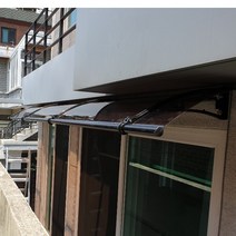 캐노픽스 550 X 1700 이동식 농막 차양 접이식어닝 창문 비막이 어닝만들기 6평 농막, 투명렉산 검정브라켓 검정 바