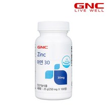 GNC 아연 30 100정, 상세설명 참조, 없음