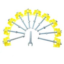 타일 레벨러 수평 평탄화 바닥 간격 클립 새로운 10 pcs 수동 타일 높이 정밀 로케이터 벽 레벨링 리프팅 스레드 상승 볼트 나사 건설 도구, 10개