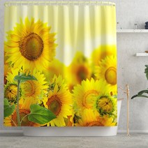 풍수 액자 그림 해바라기 돈들어오는 꽃 금전운 샤워 커튼 방수 홈 장식 해바라기 패턴 전체 화면 오렌지, 03 3_10 W180xH200cm