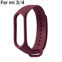 스마트 팔찌 Xiaomi Mi Band 5 6 실리콘 스트랩 4 손목 3 Wriststrap For, 06 Wine Red for mi 3 4
