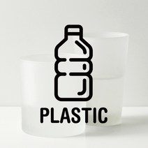 루리앤메리 분리수거 픽토그램 스티커 03 플라스틱 재활용스티커, A 검정+영문