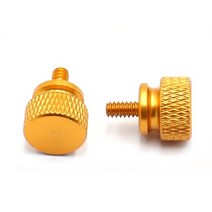 인치 나사 알루미늄 합금 널링 엄지 컴퓨터 케이스 측면 패널 하드 디스크 손, Champagne