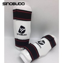 태권도 보호구 sinobudo itf 최신 태권도 보호 정강이 보호대 태권도 다리 보호대 태권도 보호대 높은 권투 세트, 하얀, l
