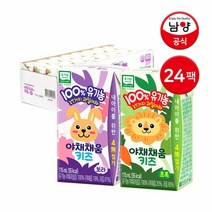 기타 [남양] 야채채움 kids 115ml 2종 24팩, 야채채움키즈 초록 115ml 24팩