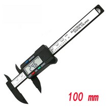 버니어캘리퍼스 150mm 100mm 전자 디지털 캘리퍼스 탄소 섬유 다이얼 버니어 캘리퍼스 게이지 마이크로 미터 측정 도구 디지털 눈금자, 100mm 플라스틱-a