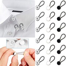 18PCS Metal Collar Buttons Extenders Elastic Button Extender Neck Extenders for Shirt Dress Coat, 1